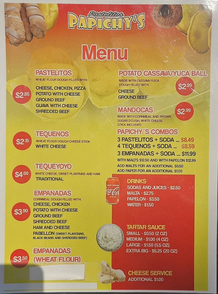 Pastelitos Papichys Tampa Menu - Image 1